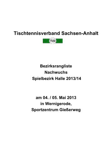 Bezirksrangliste Nachwuchs 2013_14 SB Halle - ttvsa.de