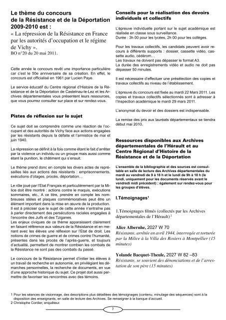 TÃ©lÃ©charger le dossier - pierresvives - Conseil GÃ©nÃ©ral de l'HÃ©rault