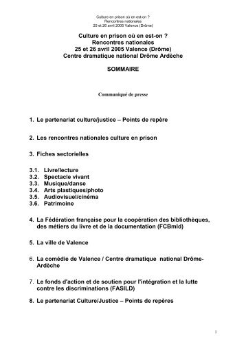 Culture en prison où en est-on ? - Arald