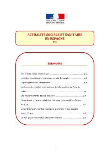 ActualitÃ© sociale et sanitaire 1 - Ambassade de France