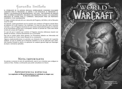 Manual par World of Warcraft - GEOCITIES.ws