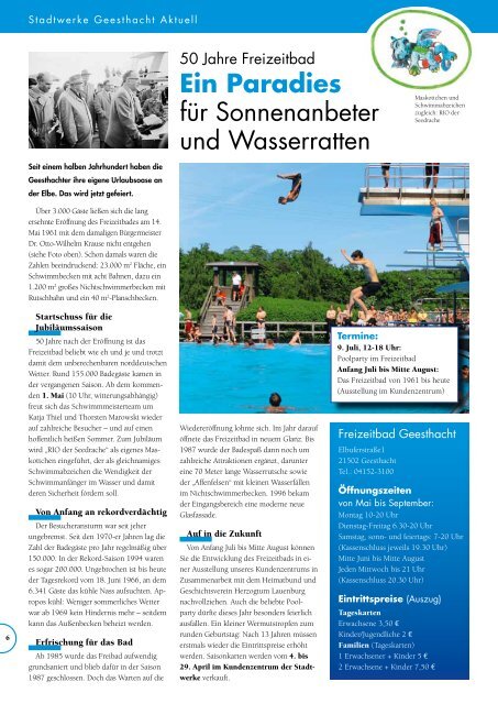 Energie erleben und verstehen 50 Jahre Freizeitbad Engagement ...