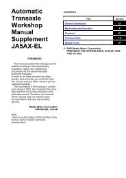 Automatic Transaxle Workshop Manual Supplement JA5AX-EL