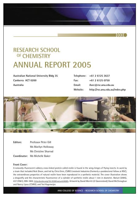 View 2005 Report - RSC - Australian National University