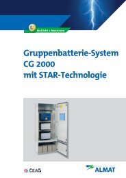 Gruppenbatterie-System CG 2000 mit STAR-Technologie - ALMAT AG