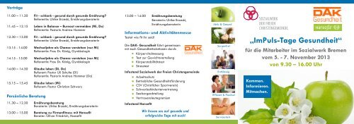 ImPuls-Tage Gesundheit - Sozialwerk der Freien Christengemeinde ...