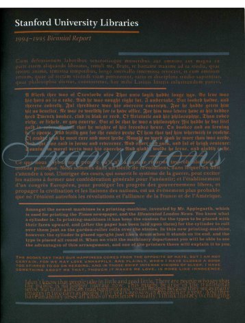 1994-1995 Biennial Report (PDF) - Stanford University Libraries ...