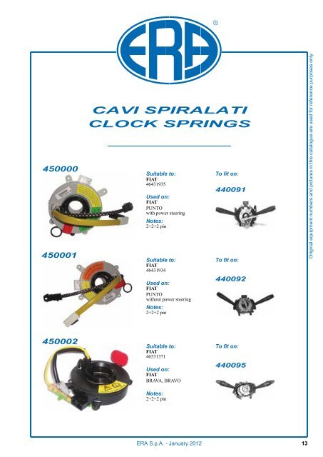 Catalogo Devioguidasgancio Steering column switches Commodos ...