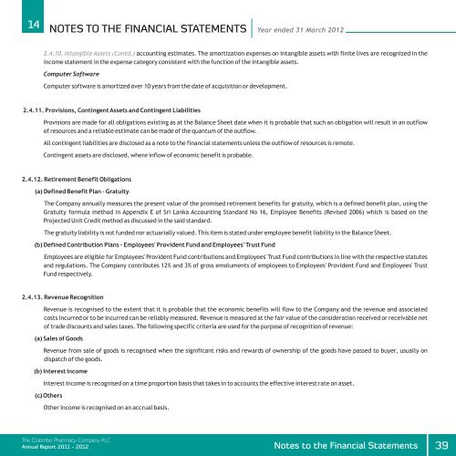 Annual Report 2011 - 2012 - Colombo Stock Exchange