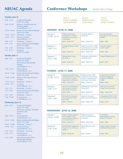 2008 - National Energy and Utility Affordability Conference