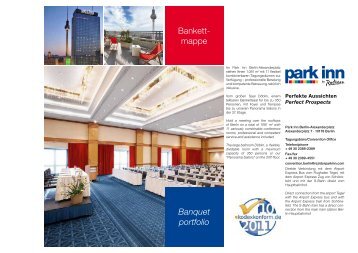 Bankettmappe - Park Inn by Radisson Berlin