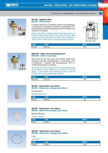 AIR CONDITIONING SYSTEMS Type Code VE/uE ... - Watts Industries