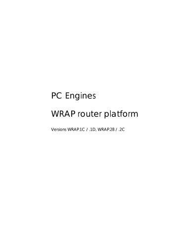 PC Engines WRAP router platform