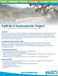 Swift No.2 Hydroelectric Project - Cowlitz PUD