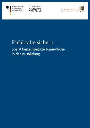 Sozial benachteiligte Jugendliche in der Ausbildung