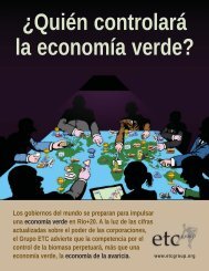 Â¿QuiÃ©n controlarÃ¡ la economÃ­a verde? - ETC Group