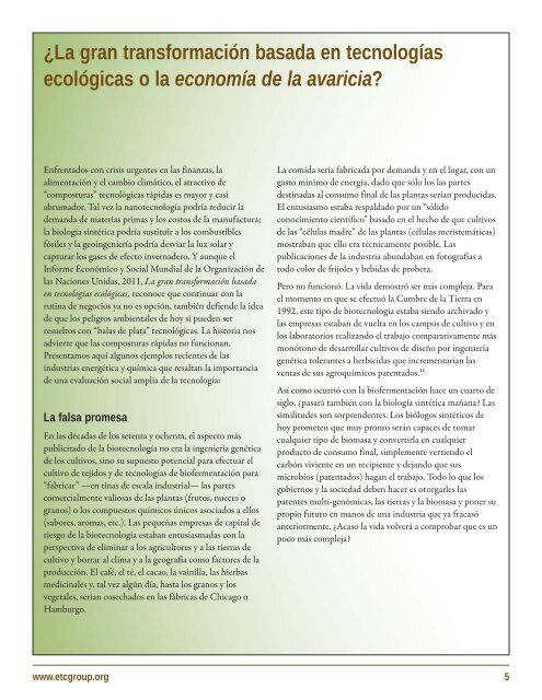 Â¿QuiÃ©n controlarÃ¡ la economÃ­a verde? - ETC Group