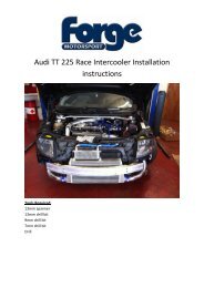 Audi TT 225 Race Intercooler Installation ... - Forge Motorsport