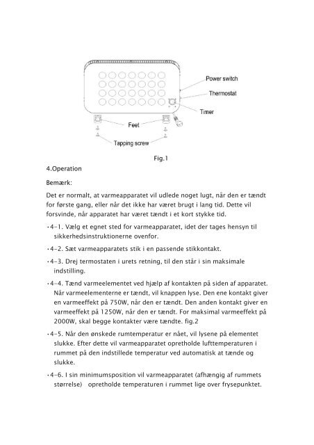 HCFT-2000 Convection heater with fan BRUKSANVISNING ... - Wilfa