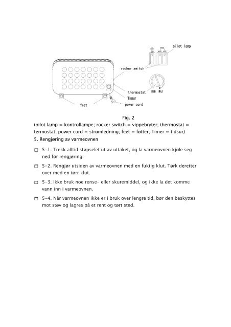 HCFT-2000 Convection heater with fan BRUKSANVISNING ... - Wilfa