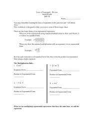 Laws of Exponents Review Packet