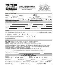 Depot Rental Application and Rental Policy - City of Duvall