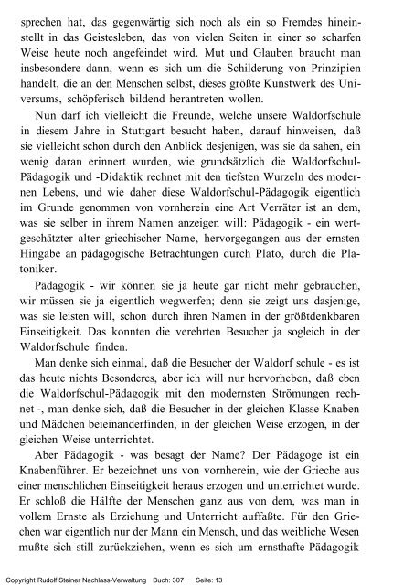 rudolf steiner gesamtausgabe vortrÃ¤ge - Freie Verwaltung des ...