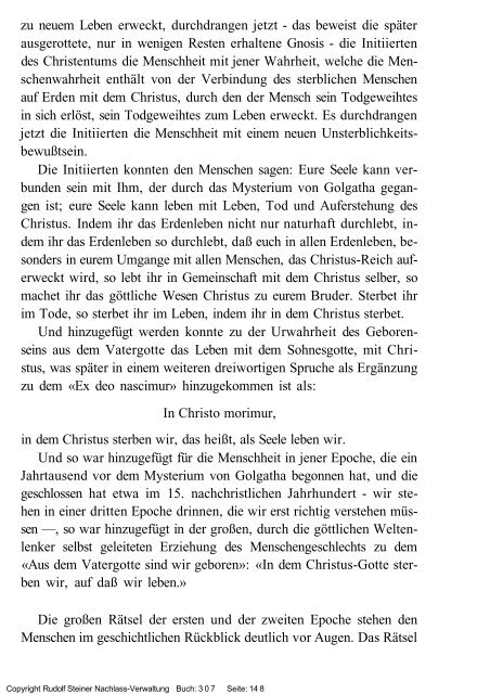 rudolf steiner gesamtausgabe vortrÃ¤ge - Freie Verwaltung des ...