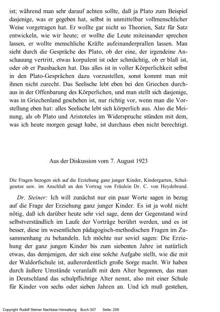 rudolf steiner gesamtausgabe vortrÃ¤ge - Freie Verwaltung des ...