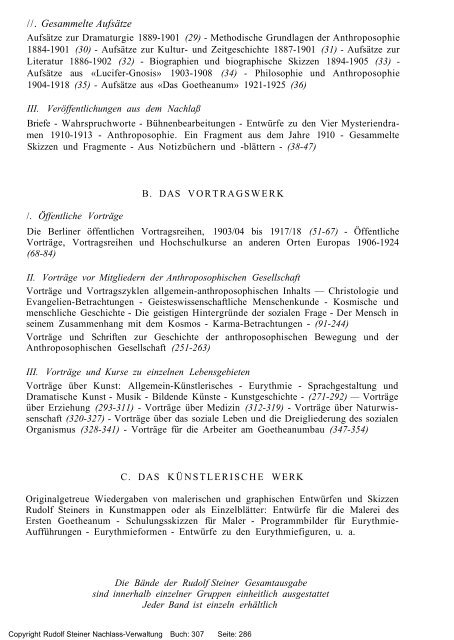 rudolf steiner gesamtausgabe vortrÃ¤ge - Freie Verwaltung des ...