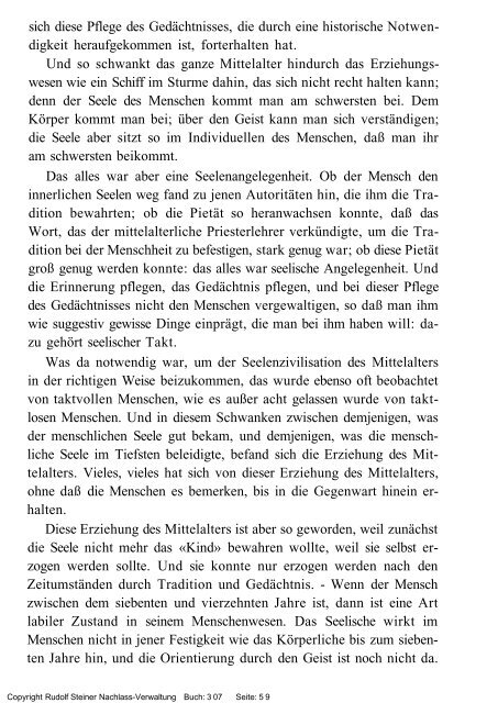 rudolf steiner gesamtausgabe vortrÃ¤ge - Freie Verwaltung des ...