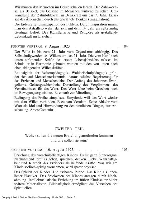 rudolf steiner gesamtausgabe vortrÃ¤ge - Freie Verwaltung des ...