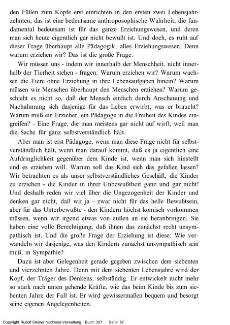 rudolf steiner gesamtausgabe vortrÃ¤ge - Freie Verwaltung des ...