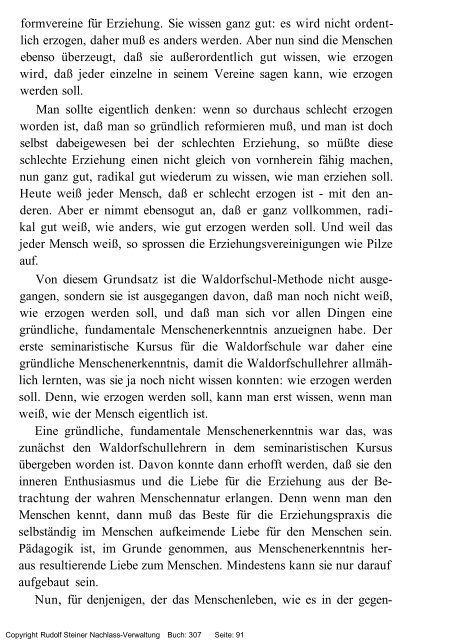 rudolf steiner gesamtausgabe vortrÃ¤ge - Freie Verwaltung des ...