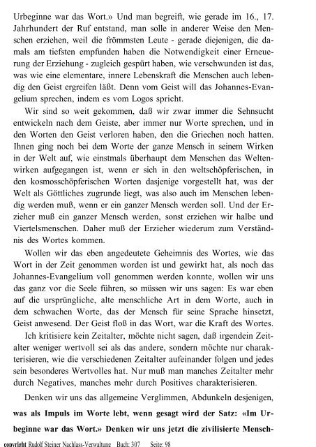 rudolf steiner gesamtausgabe vortrÃ¤ge - Freie Verwaltung des ...