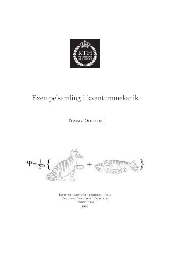 Exempelsamling i kvantummekanik - Kungliga Tekniska hÃ¶gskolan