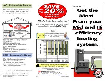 Get the Most From your Mid and Hi efficiency heating system. - Hoyme