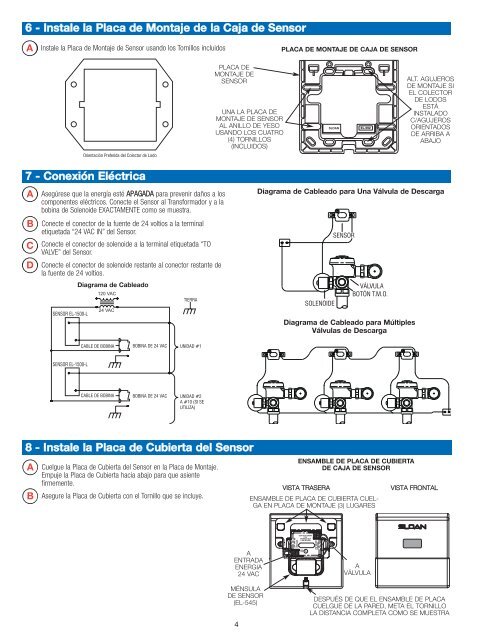 Royal® Expuestos ES-S TMO Instrucciones - Spanish - Sloan Valve ...