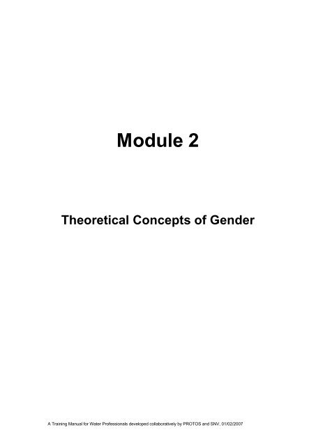 Module 2. Theorethical Concepts of Gender - FSN Network Portal