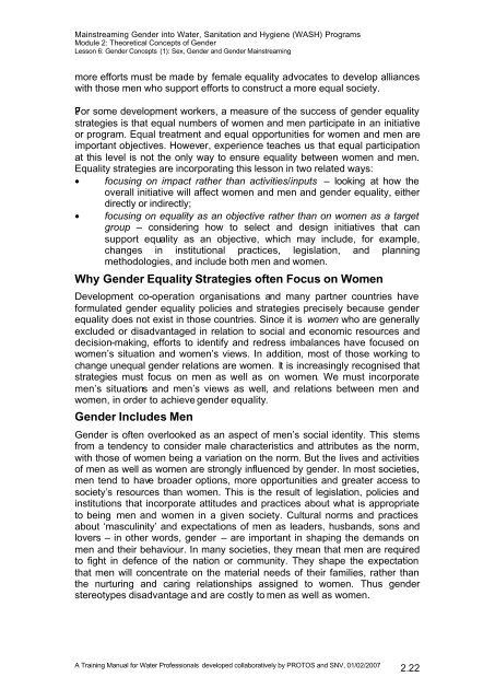 Module 2. Theorethical Concepts of Gender - FSN Network Portal