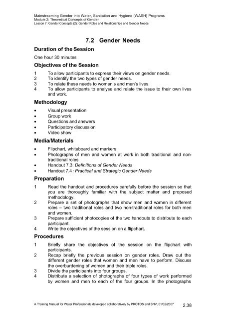 Module 2. Theorethical Concepts of Gender - FSN Network Portal