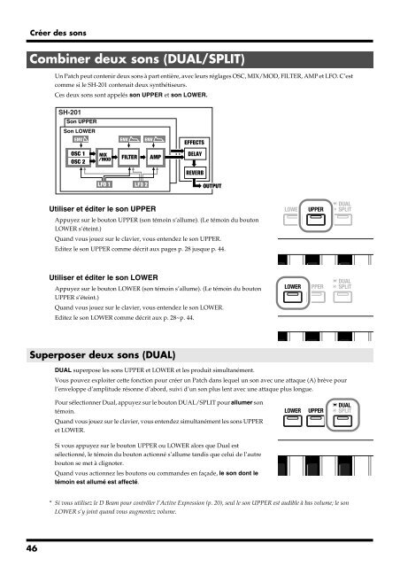 SH-201 Mode d'emploi - Roland Central Europe