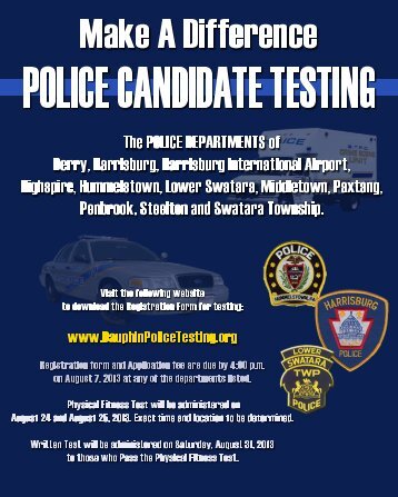 Police Candidate Testing - Dauphin County