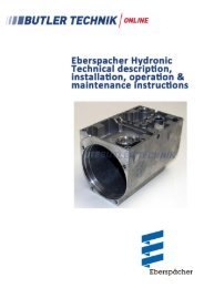 Eberspacher Hydronic B4WSC Technical Overview Document and Instructions