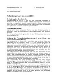 Verhandlungen Juni bis August 2011 - auf Humlikon.ch