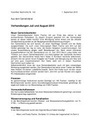 Verhandlungen Juli und August 2010 - auf Humlikon.ch
