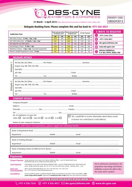 Obs-Gyne Conference - IIR Middle East