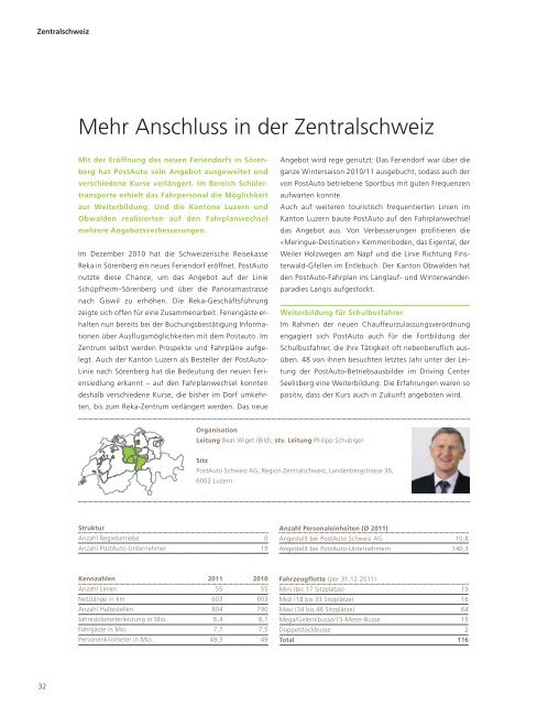 Leistungsbericht 2011. Post Auto Schweiz AG. - PostBus