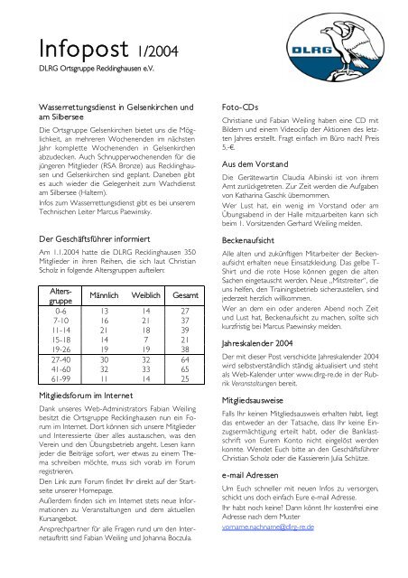 Infopost 2004-01 - DLRG Recklinghausen