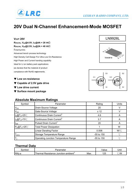 18 mOhm 4.5 V 1.5 V Dual N Channel 8 A 5 x DUAL MOSFET 20 V